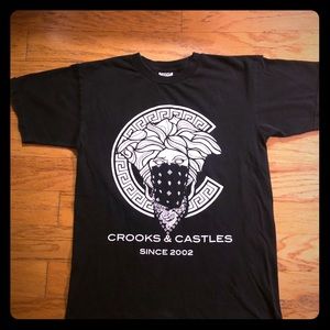 Black and white Crooks & Castles t-shirt